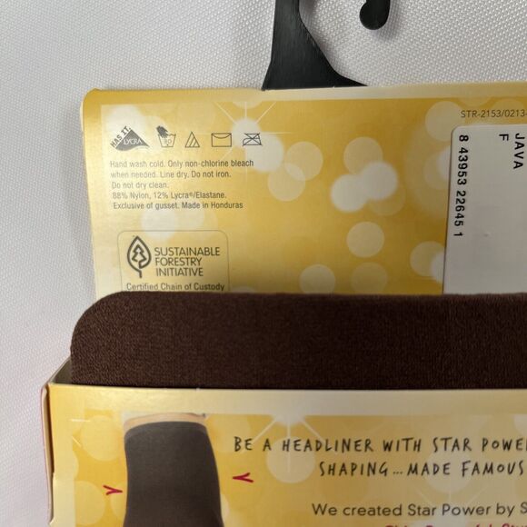 Star Power Spanx Shaping Tights Center Stage Size F Java Brown Hi Waist - Picture 4 of 8